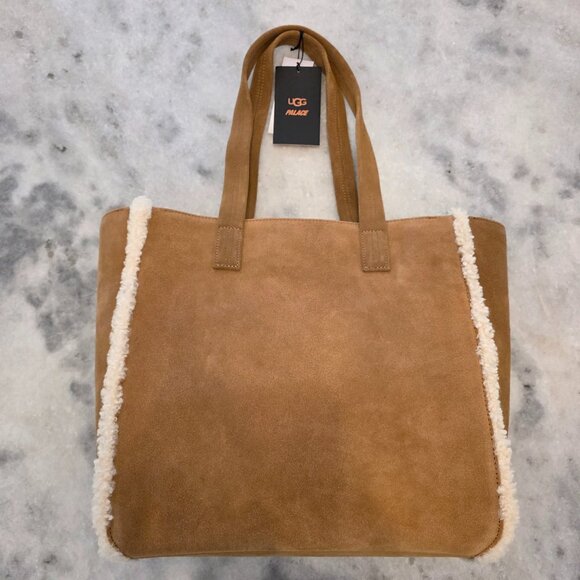 New Ugg x Palace Shearling Tote Bag Chestnut - Picture 3 of 5